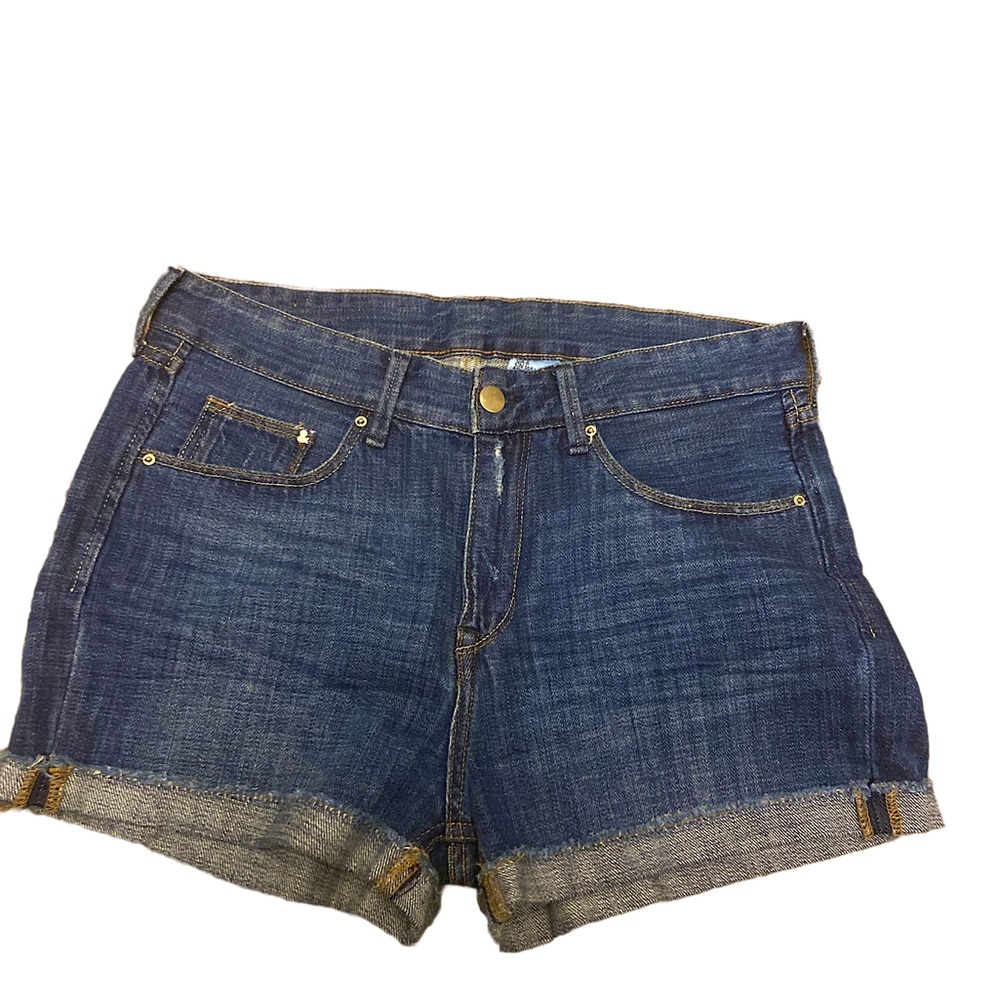 H&M Denim Size 6 Belt Loops Zip and Button Closure 5 Pocket Shorts.